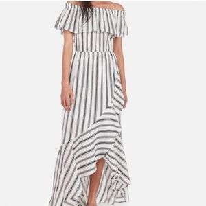 High low off the shoulder dress